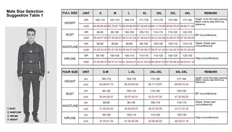Men's US Size Chart & Clothing Sizes .